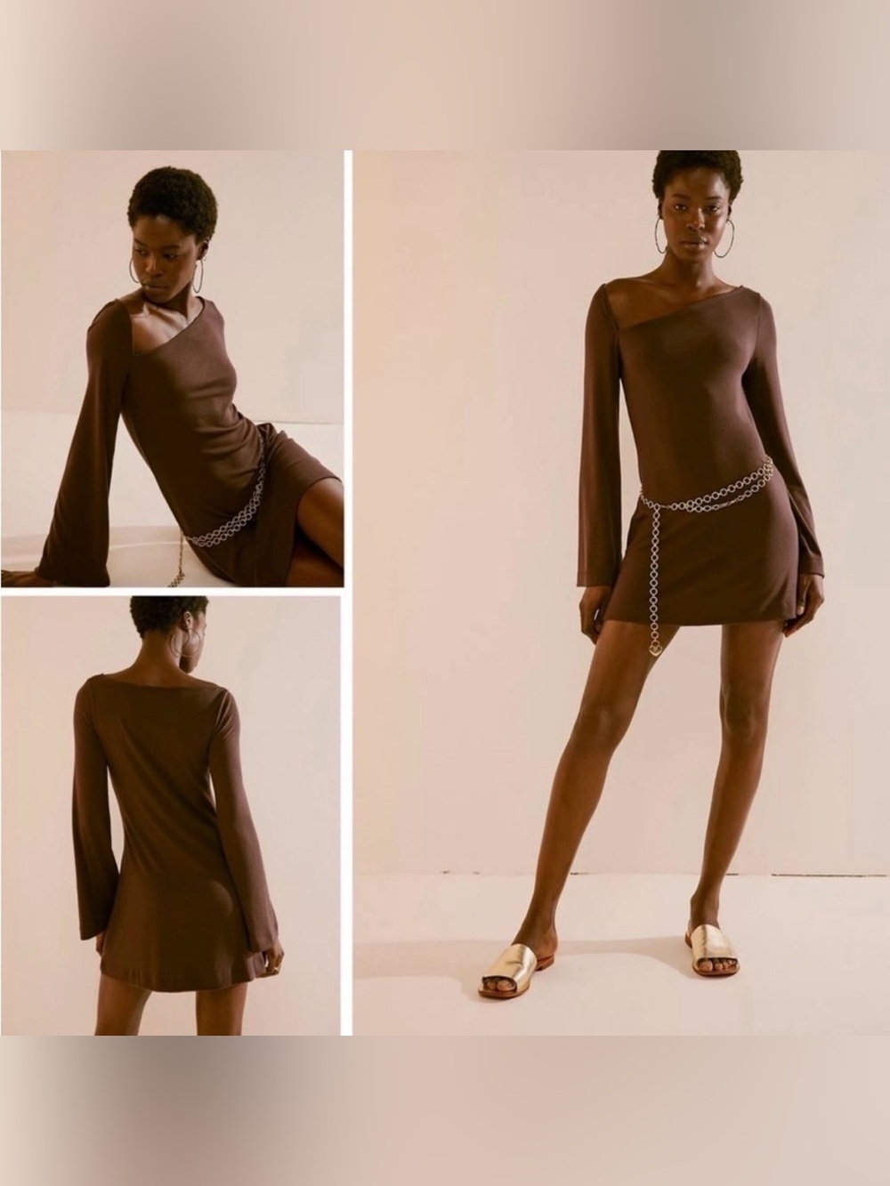 Free People Beach Amiga Mini Dress In Darkest Chocolate